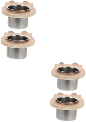  4 Pcs Water Cup Trough Puppy Feeding Bowls Pet Feeder Pet Food Dispenser Parrot Feeding Dish Parrot Food Cup Parrot Cage Cups Cockatiel Trough Bird Food Holder Bird Food Bowl Birds