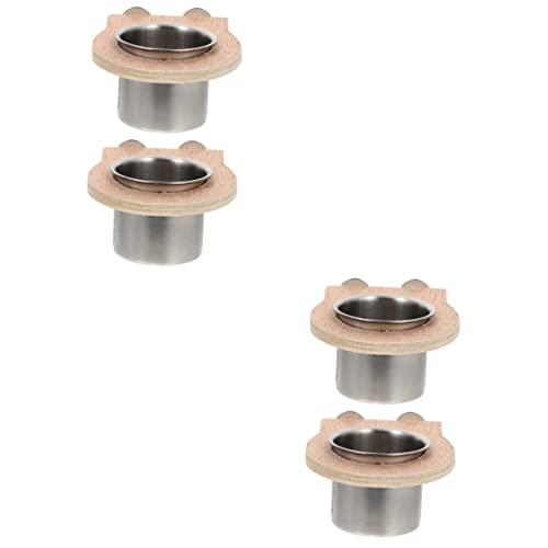  4 Pcs Water Cup Trough Puppy Feeding Bowls Pet Feeder Pet Food Dispenser Parrot Feeding Dish Parrot Food Cup Parrot Cage Cups Cockatiel Trough Bird Food Holder Bird Food Bowl Birds
