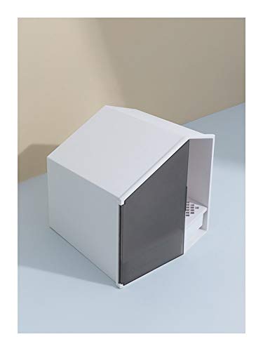  YangYan Tray Litter Box Furniture Cat Toilet Pet Cat Wc Box Semi Closed Pet Products Kitty Litter Box Sand Caja Arena Gato Toilet (Color : 1)