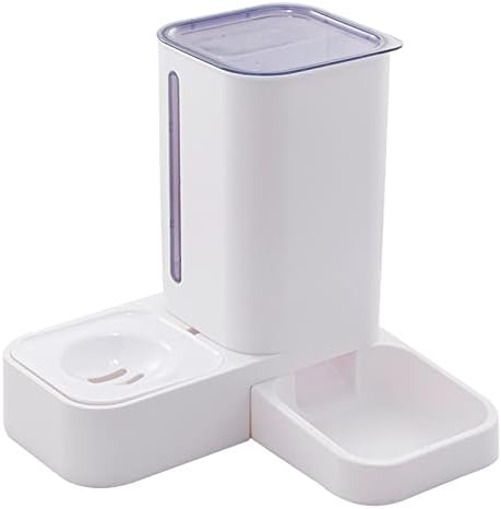  AYENCI Cat Automatic Water, Automatic Pet Feeder Kitten Puppy Feeding Bowl Dog Water Bottle Large Capacity Wet And Dry Separation Food Feeding Container (Color : Gray)