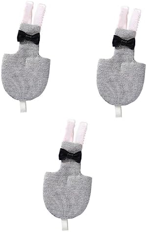  POPETPOP 3pcs Pet Clothes Parakeet Pet Harness Bird Diaper Cockatiel Pigeon Diaper Bird Fight Suit For Cockatiel Bird Pant Pet Pilot Clothing Lining Suite Set Small Dark Grey Fighting Bird