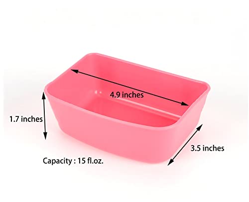  AMZSYLV 12 Pack Rabbit Feeder Waterer Chicken 15OZ Guinea Pig Cage Bowl Food Water Hanging Watering Container Feeding Dish Coop Cup Treats Drinker For Pigeon Dove Puppy Cat Bird Bath Basin Hamster Bed