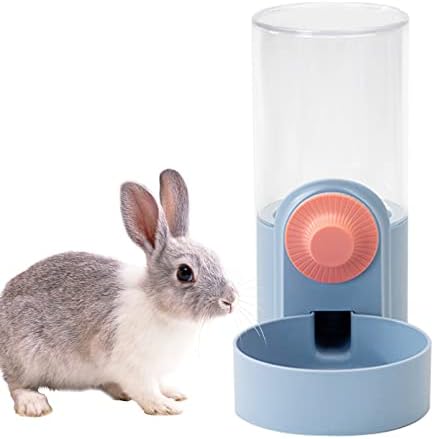  BNOSDM Rabbit Automatic Food Feeder Hanging Gravity Bunny Food Dispenser Small Animals Self Feeding Bowl For Cages 30 Oz Capacity Container For Ferret Rabbits Kittens Punnies