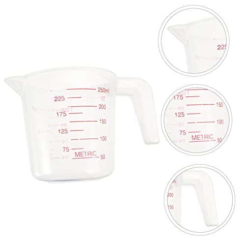  POPETPOP Clear Kettle 6 Pcs Tool And Graduation Free Scoop Grip With Spout Nursery Feeder Home Milk Bpa Pet Cooking Birds Baking Handle For Food Feeding Measuring Cats Dogs Cup