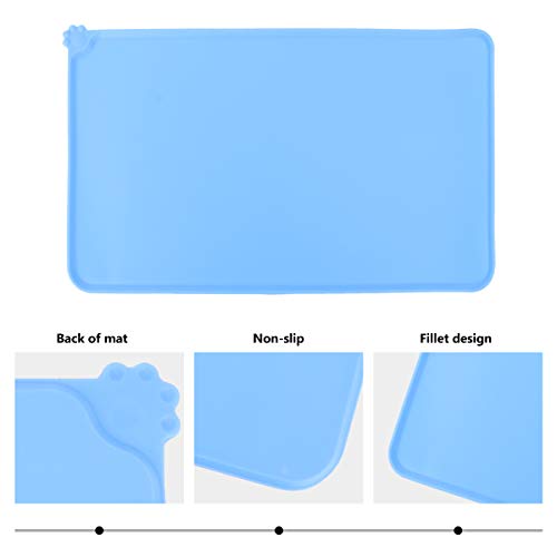  TEHAUX Cat Litter Box- 1Pc Food Feeding Mat Silicone Anti- Spill Placemat Anti- Slip Pad Car Mat For Pet