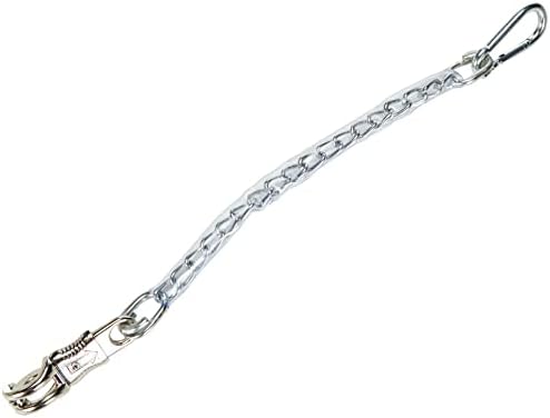  Kerbl 321414 Tie Chain With PVC Coating 50 Cm Panic Hook And Carabiner
