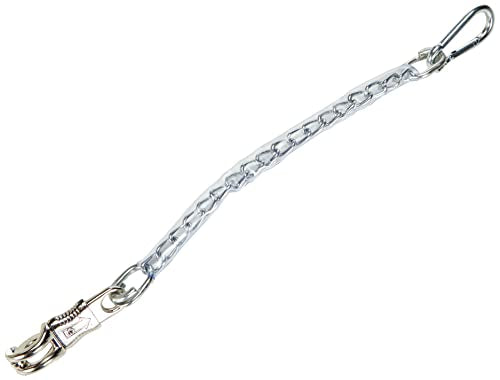  Kerbl 321414 Tie Chain With PVC Coating 50 Cm Panic Hook And Carabiner