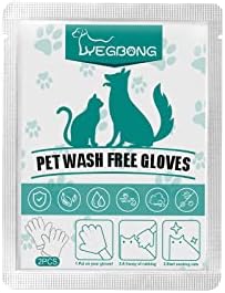  Pet Gloves For Cats And Dogs Bathing And Grooming Easy To Use Just Gently Dry Ideal Pet Wipes3ml Pet Supplies For Dogs Bowls With Storage (B, One Size)