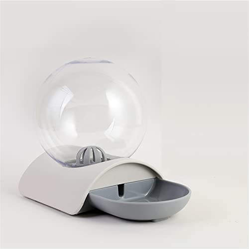  AYENCI Cat Automatic Water, Automatic Slow Water Bottle Big Dog Bowl High Milk Automatic Pet Feeder Cat Food Dispenser Dog Supplies (Size : Cinza)