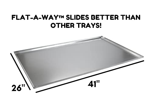  Red Hound Auto Metal Replacement Tray For Dog Crate 41 X 26 X 1 Inches Flat-A-Way Heavy Duty Galvanized Steel Chew Proof Kennel Cage Pan Leakproof Liner Compatible With Midwest ICrate, New World More