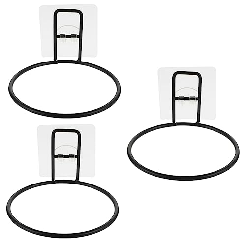  POPETPOP 3pcs Bowl Holder Bird Accessories Wall Mounted Planters Wall Mounted Clothing Rack Wall Mounted Planter Ring Wall Mounted Hooks Flower Pot Ring Bracket Cat Feeding Shelf Pet Supply