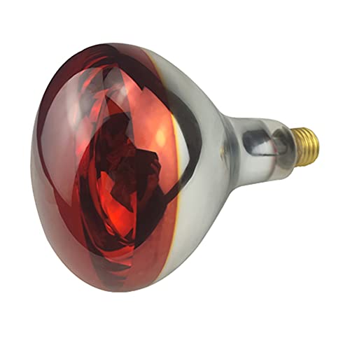  BONGBADA 6 Pack Heat Lamp Bulb R115 175 Watt Infrared Glass Lamp Bulb For Food Service, Brooder Bulb, Chicks, Pet, Bathroom, Light Therapy, Reptiles And Amphibian Use E26 Base