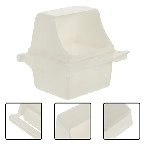  NOGRAX 12pcs Plastic Parrot Tray Feeder Canary Cockatiel Dispenser Cockatoo For Balcony Water Small Bide Macaw Household Bowl Practical Parakeet Lovebird Grey Outdoor Chinchilla Cups Feeder (Color :