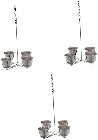  POPETPOP Parrot Food Parrot Food Pet Feeder Parrot Food Cups Stainless Steel Cups For Feeding Pet Pet Dog Squirrel Cat Food Bowl Silver Water Feeding Cups Cockatiel Food