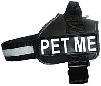  PET ME Nylon Dog Vest Harness. Purchase Comes With 2 Reflective Removable PET ME Pathces. Please Measure Your Dog Before Ordering
