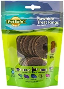  PetSafe Treat Rings - 16 Rings - Size B - Original & Busy Buddy Bristle Bone - Treat-Holding Toy For Dogs - Purple, Large