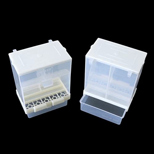  HYVET Automatic Feeders， Prevention Splash Food Container Parrot Hanging Automatic Feeder Bird Feeder Starling Tiger Skin