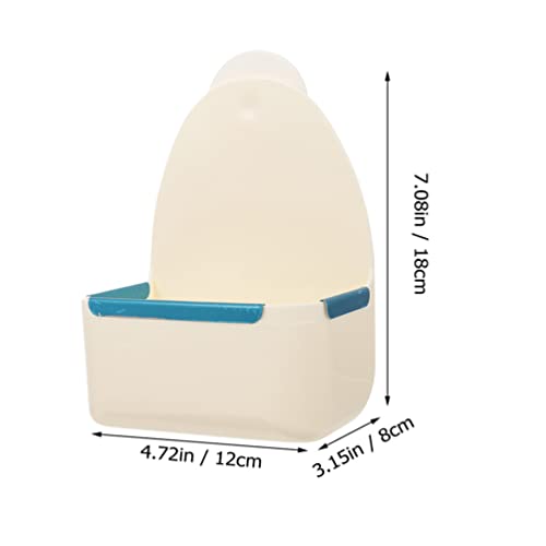  Mipcase Indoor Rabbit Hutch 2Pcs Hanging Pet Bowls Bunny Food Bowl Rabbti Hanging Cage Box Bird Cage Cups For Small Animal Dogs Puppies Cats Guinea Pigs Chinchillas White Bunny Hay