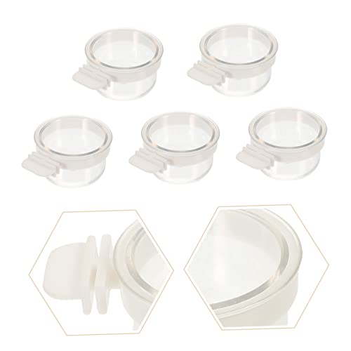  25 Pcs Parrot Feeding Box Hamster Accessories Chicken Accessories Bunny Feeder Dog Crate Bowl Bird Bowls For Cage Bird Food Container Bird Water Bowl Bird Accessory Parrot Feeder