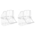  NOGRAX Dispenser Container 2 Pcs Hooded Bird Cage Plastic Hanging Cups For Birds Parrot Feeder Box Cage Feeder For Cockatiel Conure Budgies Parakeet Parrot Macaw Small Animal Lip Gloss Containers Feed