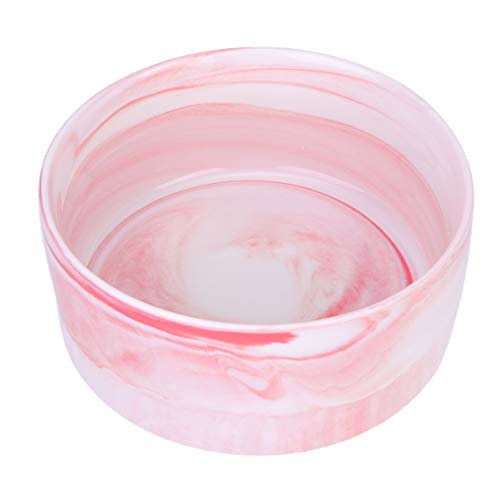  POPETPOP Ceramic Pet Bowl Dog Diner Feeder Pet Feeding Set Dog Food Bowl Cat Drinking Bowl Dog Dish Stand For Cats Dog (Pink)