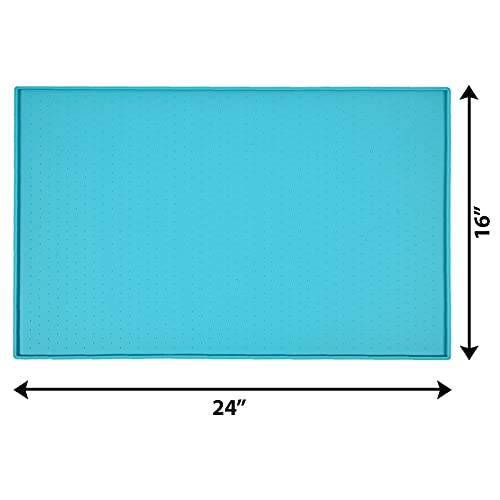  Juqiboom Dog Food Mat Anti-Messy Design Pet Bow Mat, Non Slip Silicone Waterproof Cat Feeding Placemat For Puppy Kitty Dog Cat Small Medium Animals