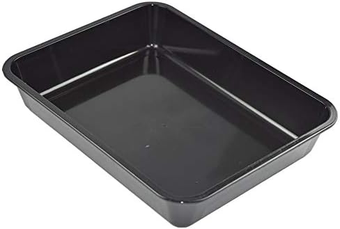  OMEM Reptile Food Bowl Large Water Dish, Wood Plate, Bowl Turtles (M=30.5 * 24 * 5, White)