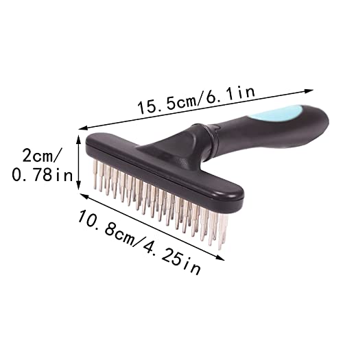 GENERIC Pet Grooming Brush Shedding And Dematting Undercoat Rake Comb For Dogs And Cats Extra Wide Blue Pet Supplies For Small Dogs Bed (Blue, One Size)