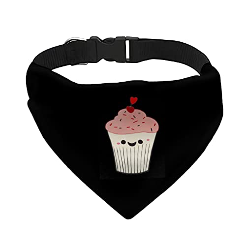 GENERIC Funny Cupcake Pet Bandana Collar - Kawaii Food Scarf Collar - Cute Dog Bandana - M
