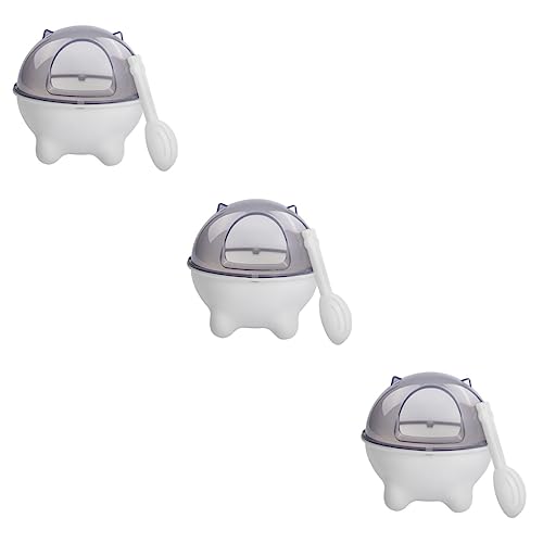  3pcs Hamster Cage Accessories Puppy Litter Box Puppy Accessories Hamster Bath Sandbox Sand Thicken Plastic Sand Bathtub Bed Linings Bath Sand Toy Tray Pet White Puppy Chow Dog Food