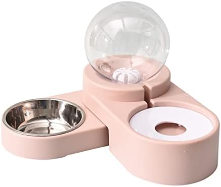  AACARB Cat Water Dispenser, 2 In 1 Dual-use Pet Dog Cat Automatic Water Dispenser With Stainless Steel Food Bowl For Dog Cat Water Bottle Container (Color : Blue No Steel Bowl)