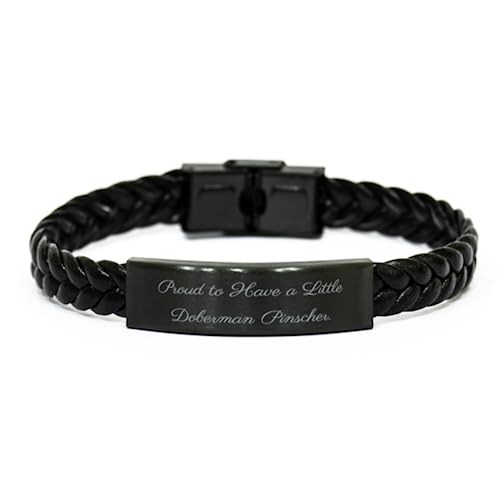 GENERIC Joke Doberman Pinscher Dog Braided Leather Bracelet, Proud To Have A, Present For Pet Lovers, Appreciation Gifts From Friends, Pet Toys, Cat Toys, Dog Toys, Pet Food, Cat Food, Dog Food