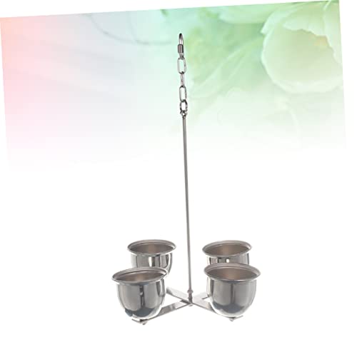  POPETPOP Parrot Food Parrot Food Pet Feeder Parrot Food Cups Stainless Steel Cups For Feeding Pet Pet Dog Squirrel Cat Food Bowl Silver Water Feeding Cups Cockatiel Food