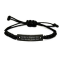 GENERIC Border Collie Dog Gifts For Friends, I'm Not A, Perfect Border Collie Dog Black Rope Bracelet, Engraved Bracelet From Friends, Pet Toys, Pet Treats, Pet Food, Pet Supplies, Pet Products