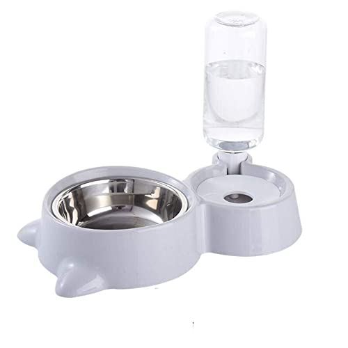  AACARB Cat Water Dispenser, Dog Bowl Detachable Pet Automatic Drinking Water Bottle Double Cat Bowl Not Wet Mouth For Dog Cat Feeding Dishes Pets Supplies (Color : Red)