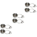  Mipcase 6 Pcs Feeder Metal Bird Feeder In House Bird Feeder Metal Dog Bowl Bird Cage Mount Bowl Water Bowl For Parakeet Bird Food Container Bird Feeder For Cage Feeding Basin For Bird Pet