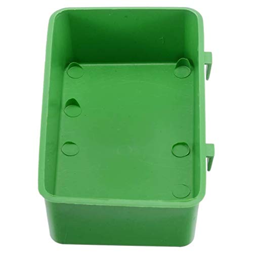  Green Bird Bath Plastic Hanging Cups Feeding Bowl Water Feeder Food Cage Cup Basin Pet For Parrot Poultry Chickadees Nuthatches Woodpeckers Wrens Bluebirds Goldfinches 4.72'' X 2.75'' X 1.37''