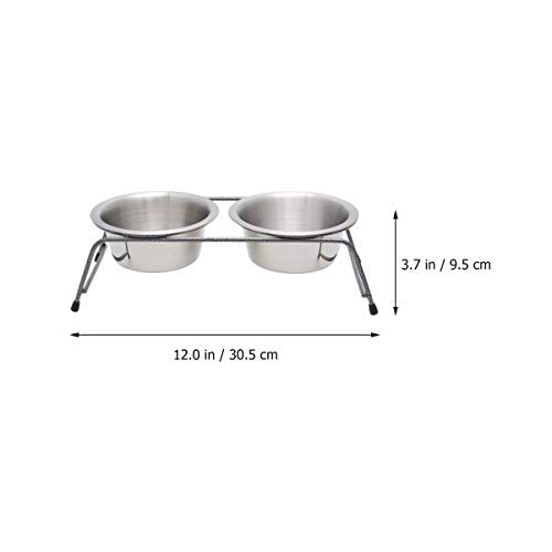  Balacoo Bowls Water Bowl Double Dog Bowl Stainless Steel Iron High Stand With Iron Frame Cat Pet Puppy Meal Water Food Bowl Fedding Supplies Dog Ceramic Dog Ceramic Dog Ceramic Dog Bowls