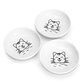  Y YHY Cat Bowls, Cat Dishes 5OZ Cat Food And Water Bowls For Dry And Wet Food 3 Set Wide Dish White Cat Bowl For Indoor Cat, Dog, Kitten, Puppy, Rabbit