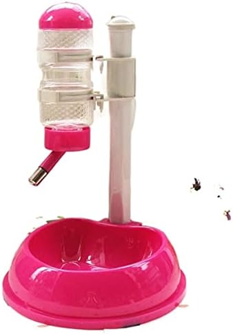  AACARB Cat Water Dispenser, Pet Cat Dog Water Drinker Dispenser Plastic Bottle Automatic Fountain Multicolored Drinker Support Food Hamster Feeder Plate Bowl (Size : Rose Red)
