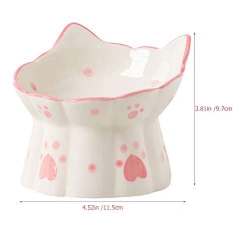  AlTurn 2pcs Cat Bowl Elevated Pet Bowl Ceramic Slanted Cat Bowl Raised Pet Water Dispenser Drink Water Food Dish Feeding Bowl Cat Feeder For Pet Cats Dogs
