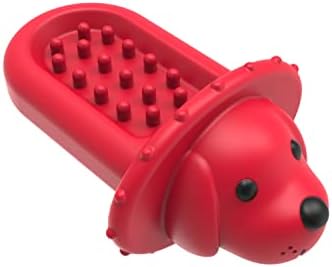  Dog Crate Training Tool, Dog Training Aid For Secures To Crate Peanut Butter Toy, Dog Kennel Therapy Training Slow Feeder Toy For Reduces Anxiety, Dog Crate Toy(Red)