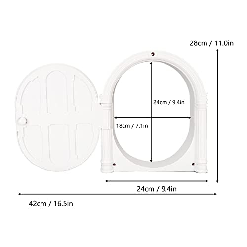  Pet Interior Door, Flapless Durable ABS Easy DIY Installation Arched Cat Door For Puppy For Indoor