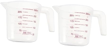  POPETPOP Clear Kettle 6 Pcs Tool And Graduation Free Scoop Grip With Spout Nursery Feeder Home Milk Bpa Pet Cooking Birds Baking Handle For Food Feeding Measuring Cats Dogs Cup