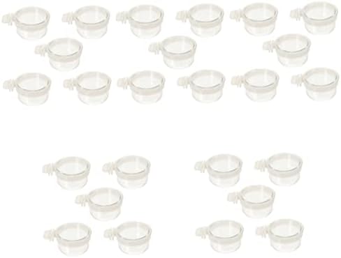  25 Pcs Parrot Feeding Box Hamster Accessories Chicken Accessories Bunny Feeder Dog Crate Bowl Bird Bowls For Cage Bird Food Container Bird Water Bowl Bird Accessory Parrot Feeder