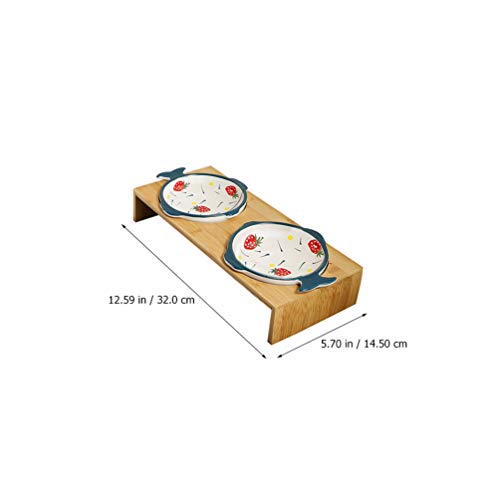  Balacoo Ceramic Cat Bowl Pet Food Bowls Neck Cat Feeder Bowl Ceramic Raised Bowls With Stand Pet Feeder And Waterer Station For Dog Cat Puppy Kitten (Random Color) Ceramic Cat Bowls