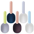  TEHAUX Pet Water Dispenser -5pcs Convenient Pet Dog Cat Food Shovel Scoop Useful Feeder Tool Small Pet Dog Cat Supplies (Gray Green, White Blue, White Gray, Blue Pink, Coffee Pink Each 1PC)