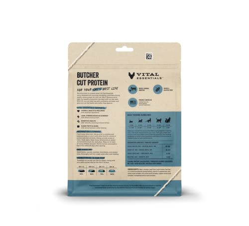  Vital Essentials Freeze Dried Cat Food, Beef & Chicken Mini Nibs 8 Oz