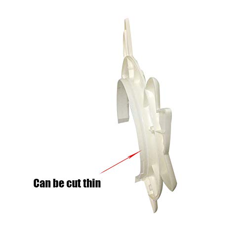 GENERIC Door Door For Cats Interior 2 Way Hole Shape Pass Fits Hollow Core Glass Solid Door For Cats Up Dog Gate Hole 2Pcs White