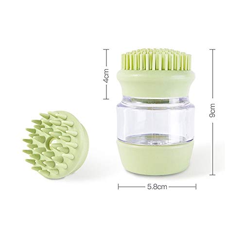  YangYan Pet Bath Brush Dog Massage Brush Multifunctional Storage Shampoo Bath Liquid Bath Dog Brush Green (Color : Green)